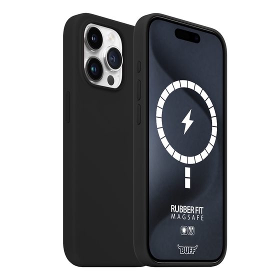 Buff iPhone 15 Pro Magsafe Rubber Fit - Siyah 8684387701464
