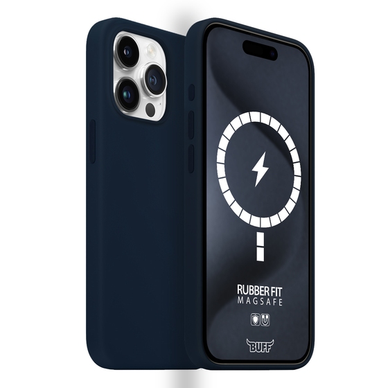 Buff iPhone 15 Pro Magsafe Rubber Fit - Mavi 8684387701471
