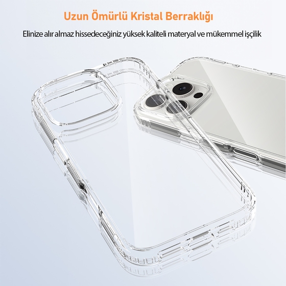 Buff iPhone 16 Pro Air Hibrit Kılıf - Şeffaf 8684387701761