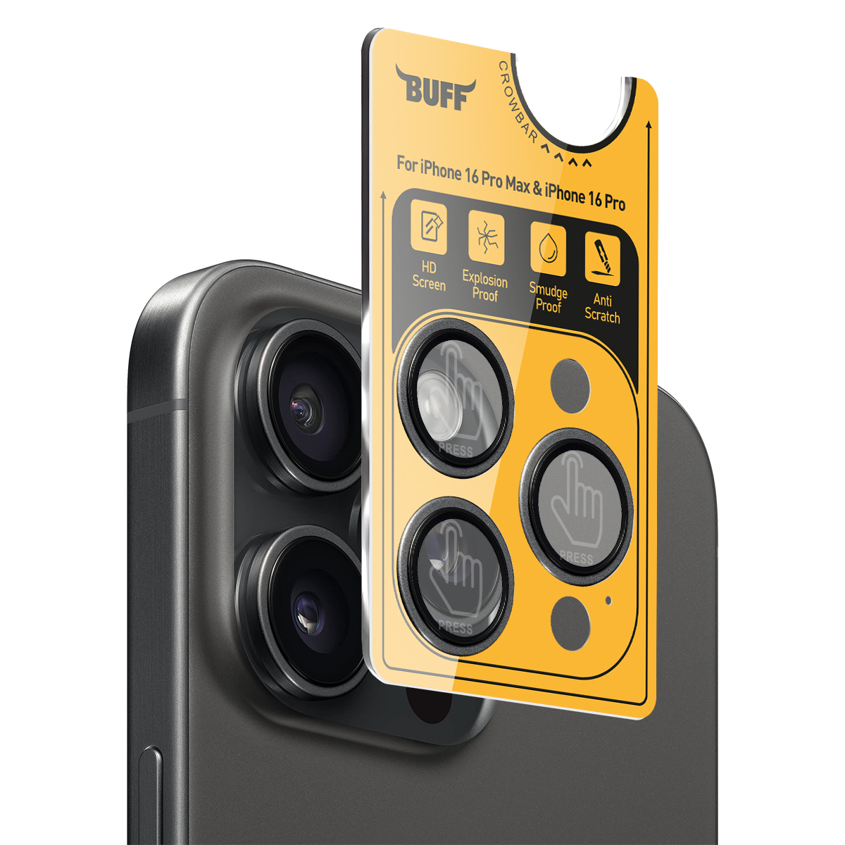Buff iPhone 16 Pro/Max Titanyum Lens Siyah 8684387701914