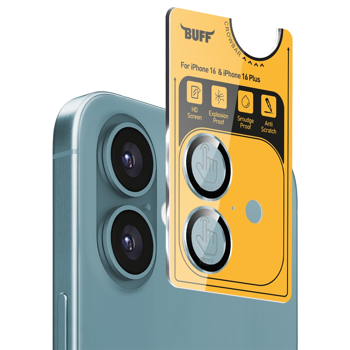 Buff iPhone 16/Plus Metal Kamera Lens - Yeşil 8684387701990