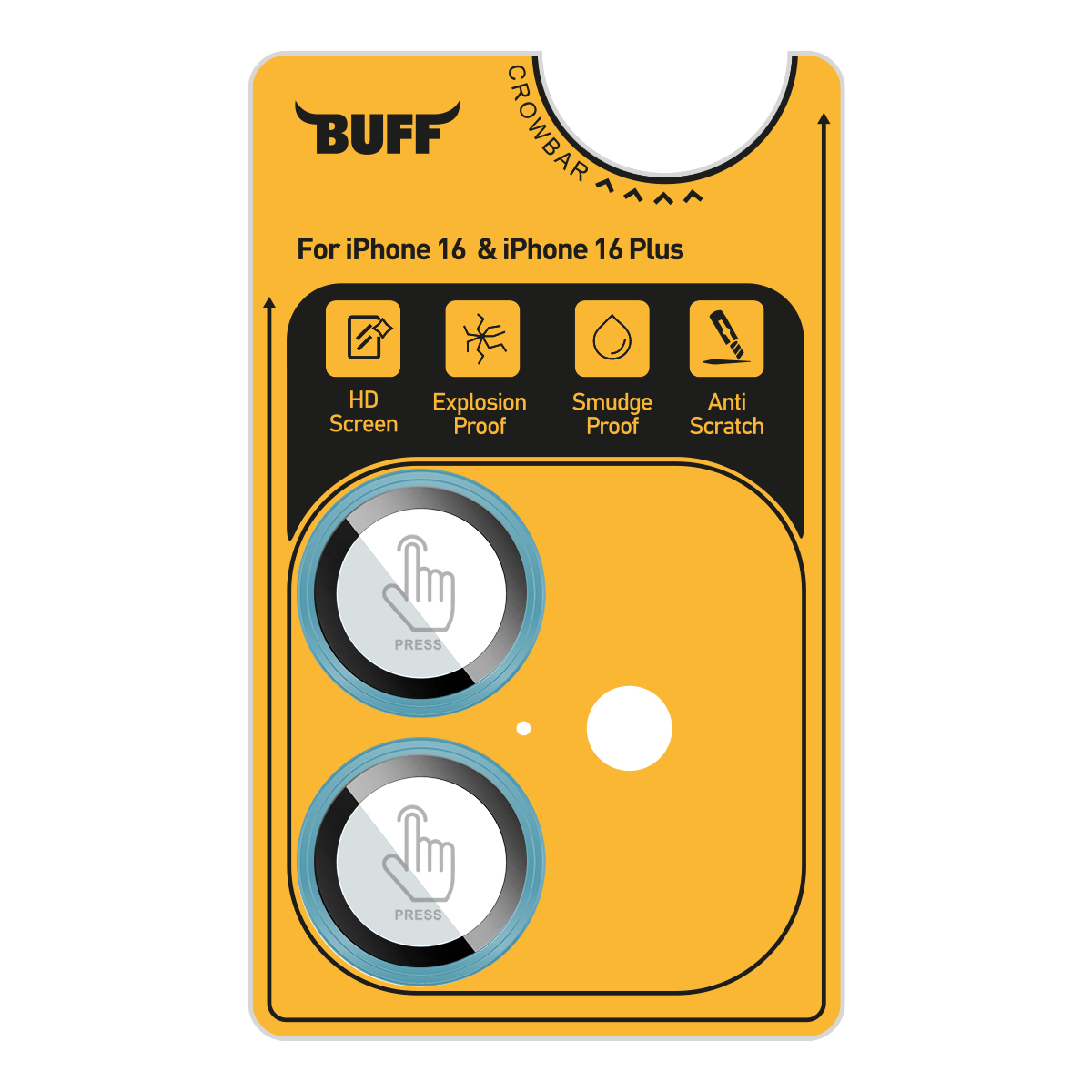 Buff iPhone 16/Plus Metal Kamera Lens - Yeşil 8684387701990