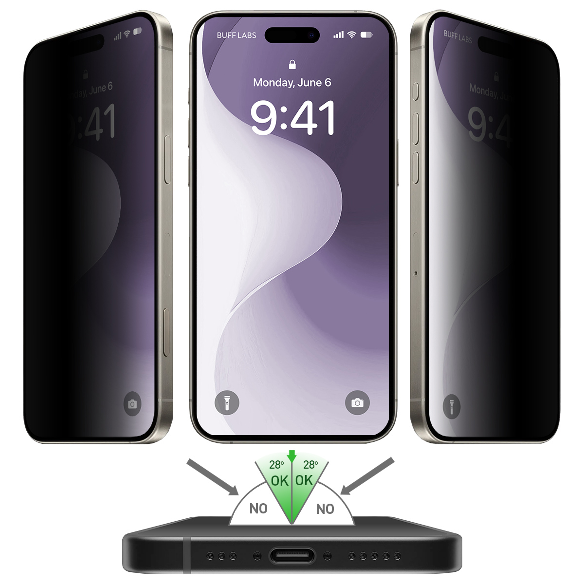 Buff iPhone 16 Plus Privacy EasyFit Ekran Koruyucu 8684387702133