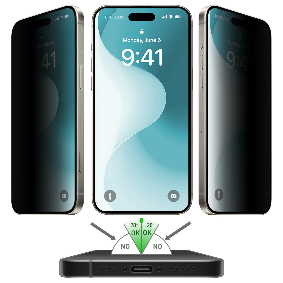 Buff iPhone 16 Privacy EasyFit Ekran Koruyucu 8684387702140