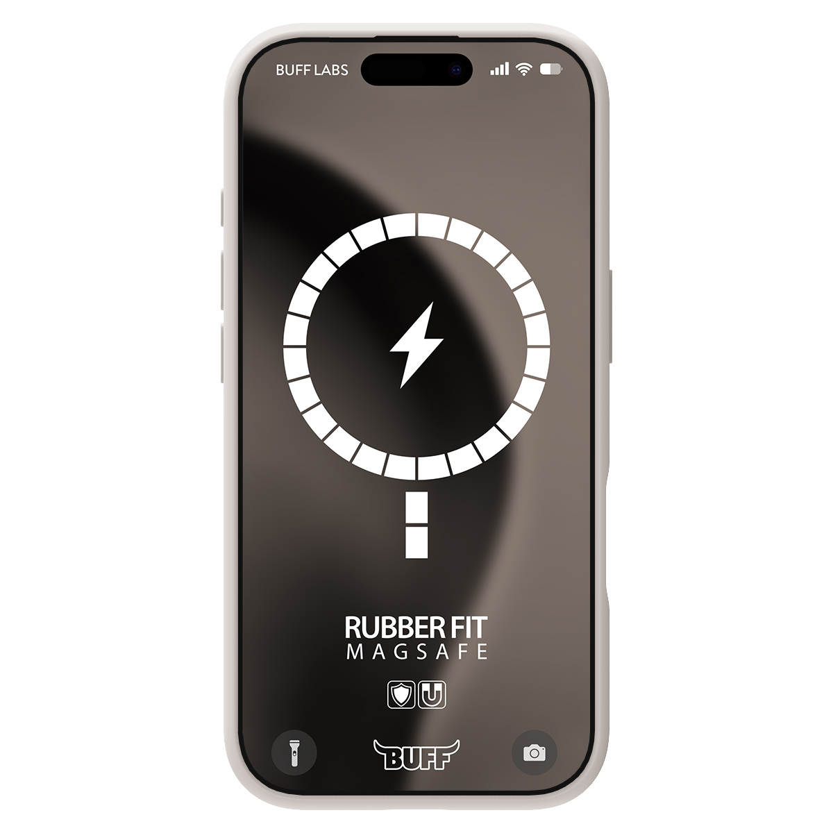 Buff iPhone 16 Pro Max Magsafe Rubber Fit - Taş 8684387702232