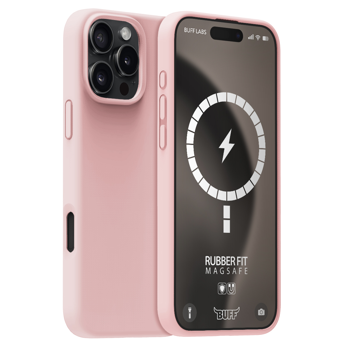 Buff iPhone 16 Pro Max Magsafe Rubber Fit - Pembe 8684387702249