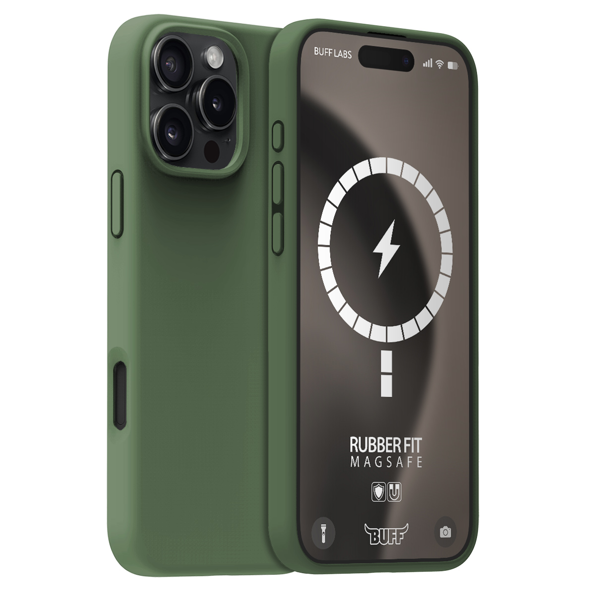Buff iPhone 16 Pro Max Magsafe Rubber Fit - Yeşil 8684387702270
