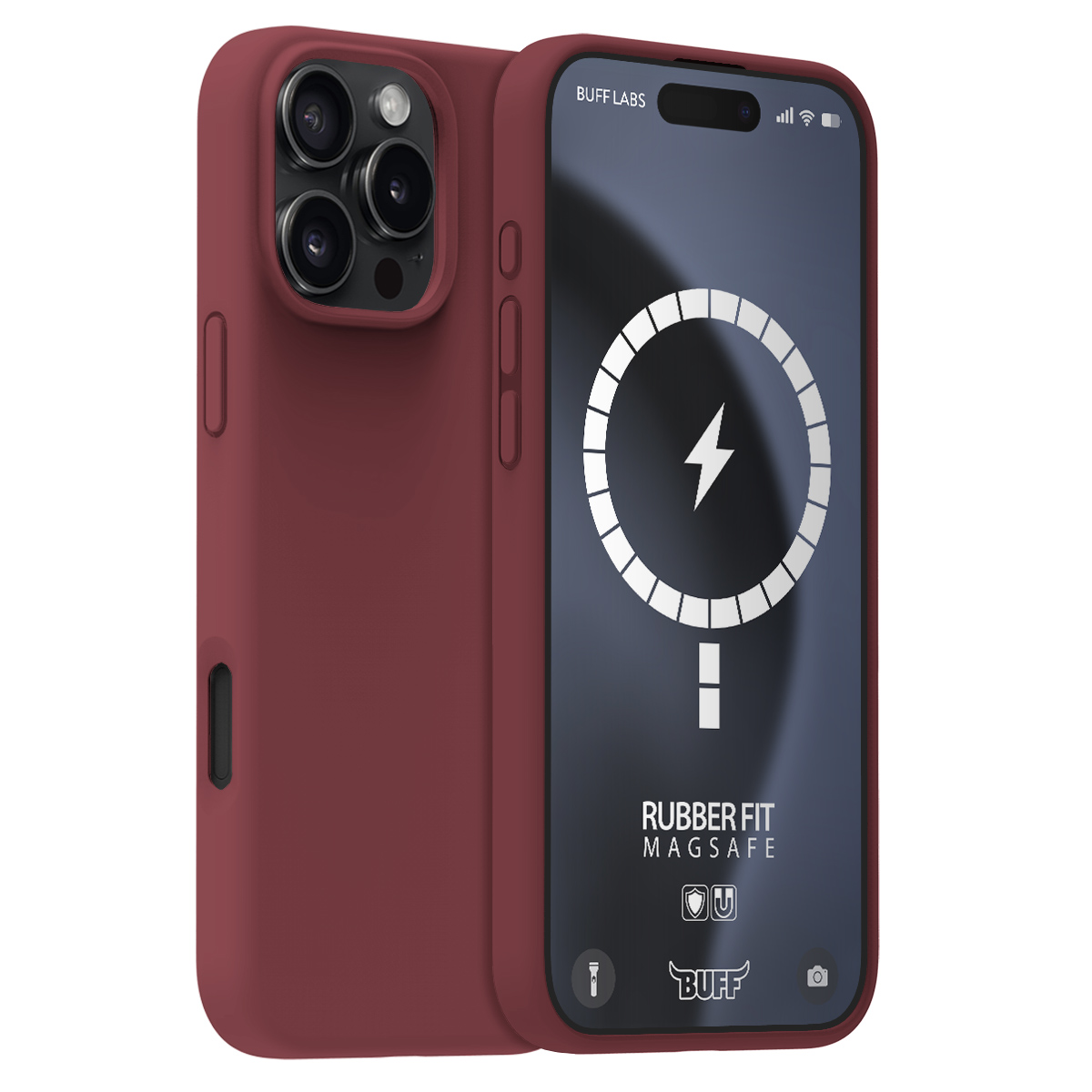 Buff iPhone 16 Pro Magsafe Rubber Fit Kılıf Plum 8684387702294