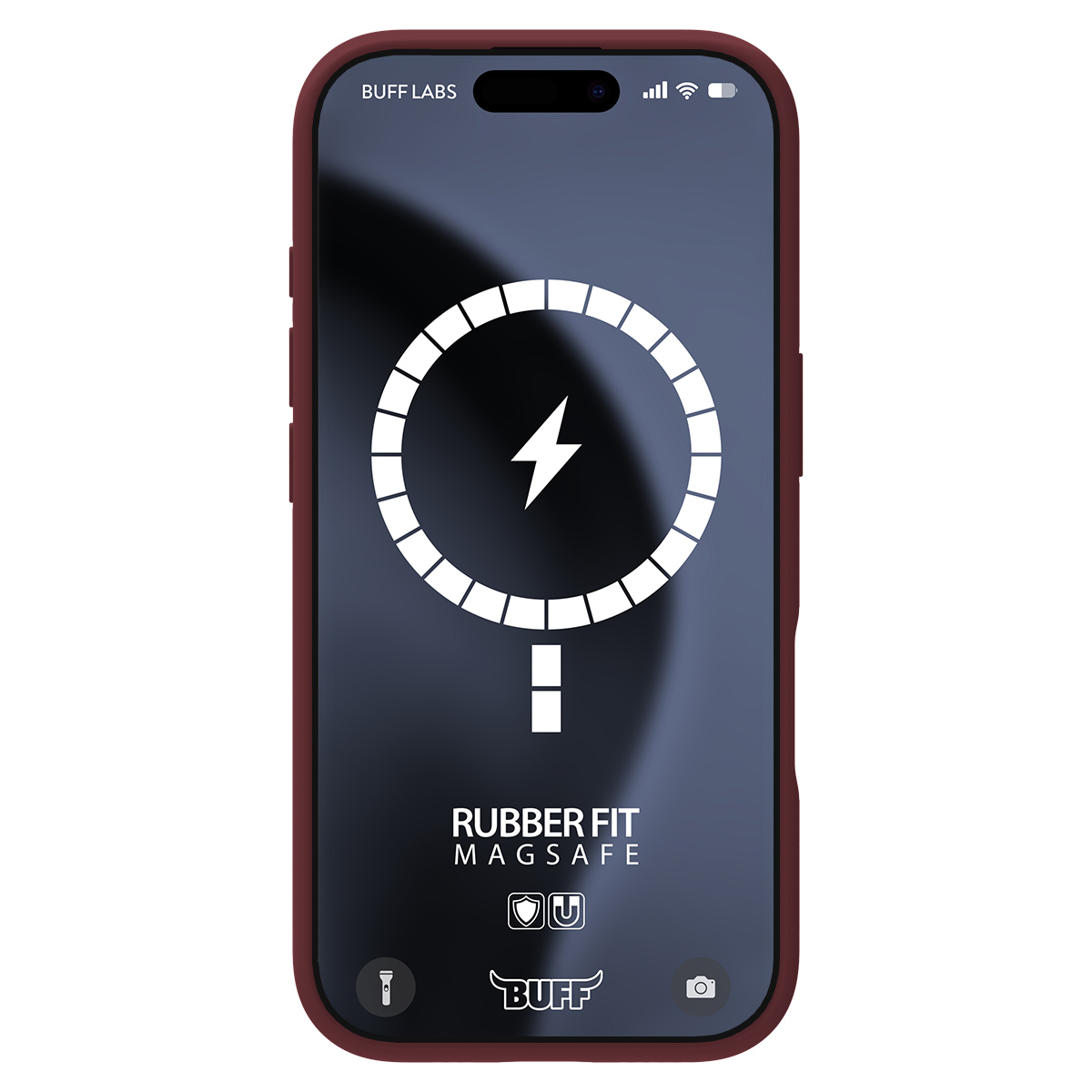 Buff iPhone 16 Pro Magsafe Rubber Fit Kılıf Plum 8684387702294