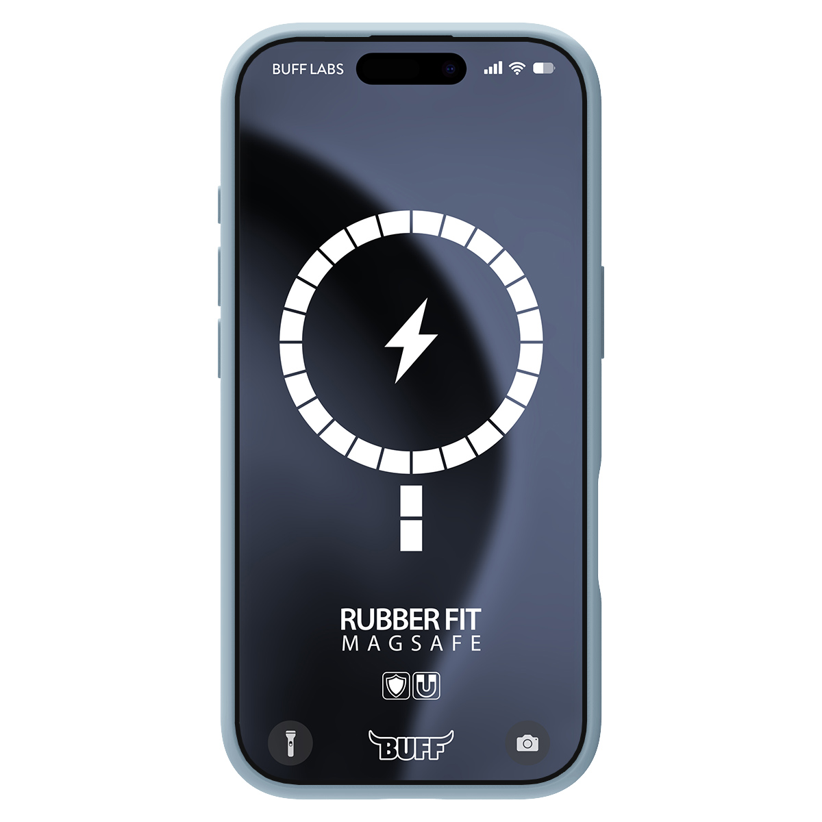 Buff iPhone 16 Pro Magsafe Rubber Fit Kılıf Mavi 8684387702300