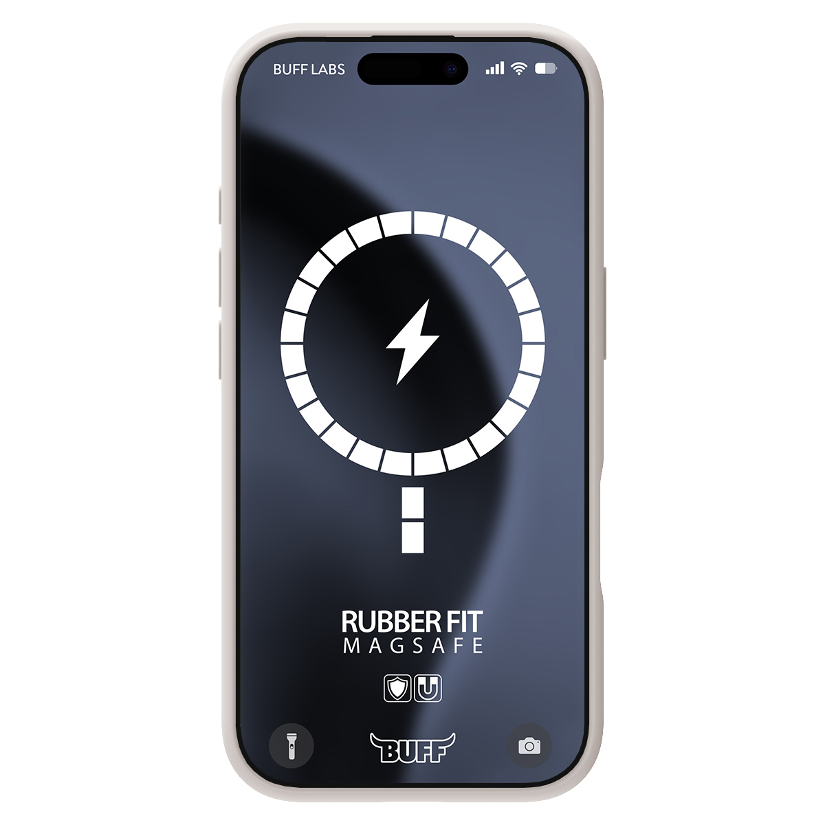 Buff iPhone 16 Pro Magsafe Rubber Fit Kılıf Taş 8684387702317