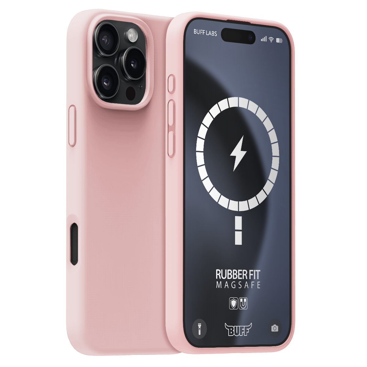 Buff iPhone 16 Pro Magsafe Rubber Fit Kılıf Pembe 8684387702324