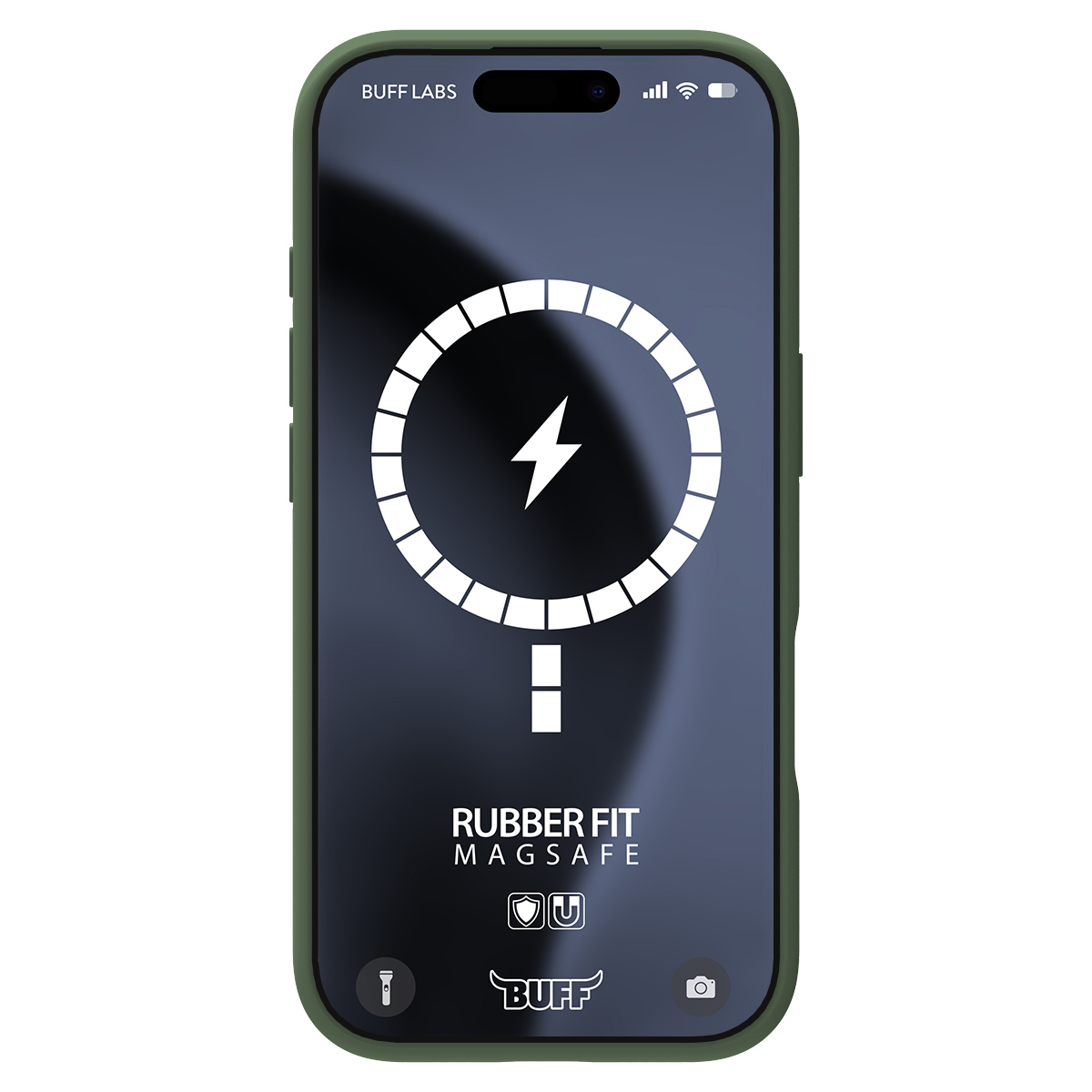 Buff iPhone 16 Pro Magsafe Rubber Fit Kılıf Yeşil 8684387702355
