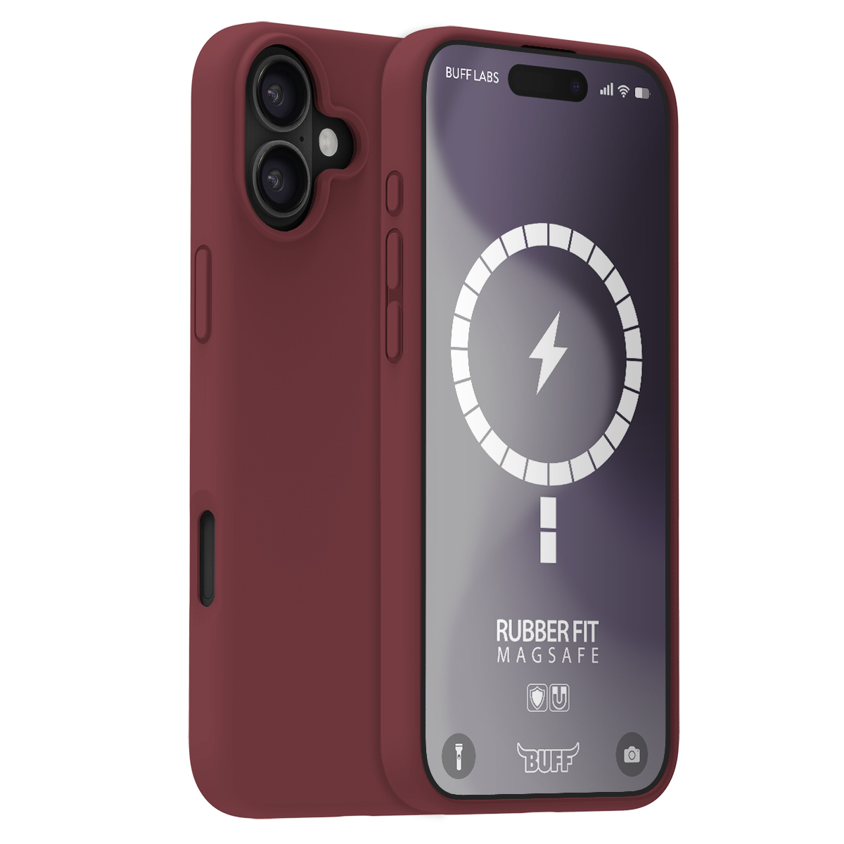Buff iPhone 16 Plus Magsafe Rubber Kılıf-Plum 8684387702379
