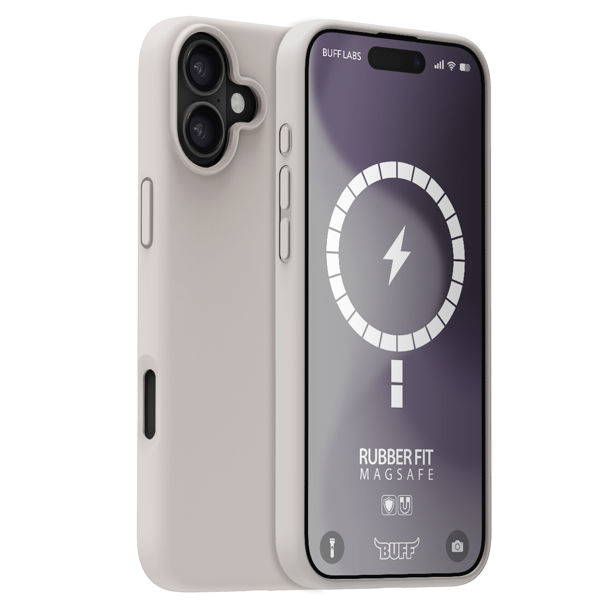 Buff iPhone 16 Plus Magsafe Rubber Kılıf-Taş 8684387702393