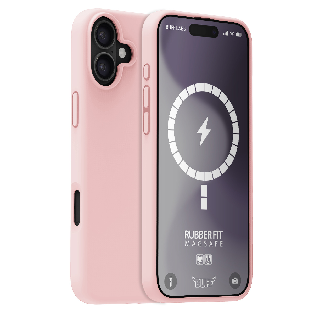Buff iPhone 16 Plus Magsafe Rubber Kılıf-Pembe 8684387702409