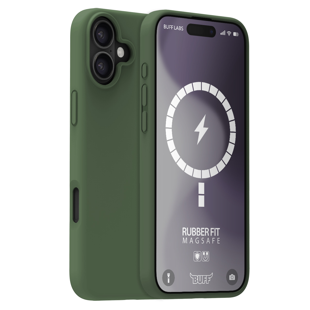 Buff iPhone 16 Plus Magsafe Rubber Kılıf-Yeşil 8684387702430