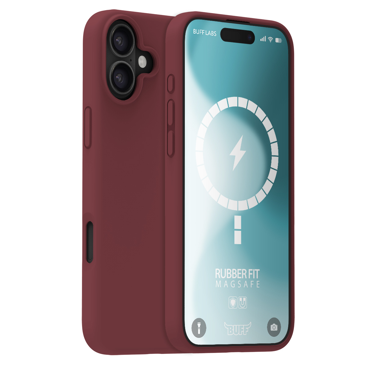 Buff iPhone 16 Magsafe Rubber Fit  Kılıf-Plum 8684387702454