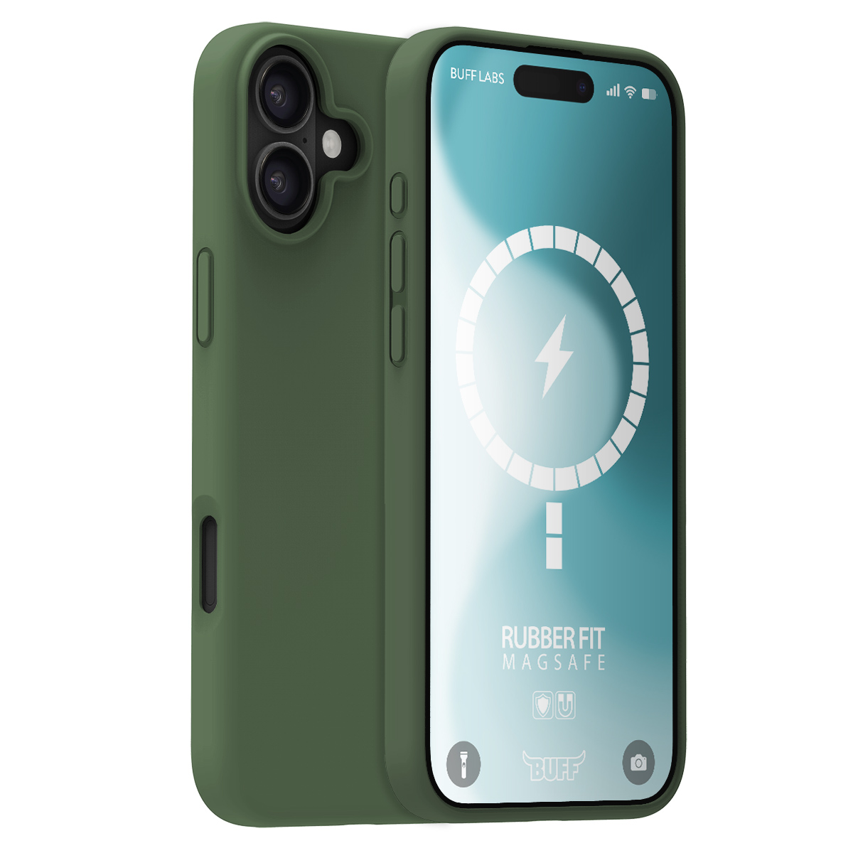 Buff iPhone 16 Magsafe Rubber Fit  Kılıf-Yeşil 8684387702515