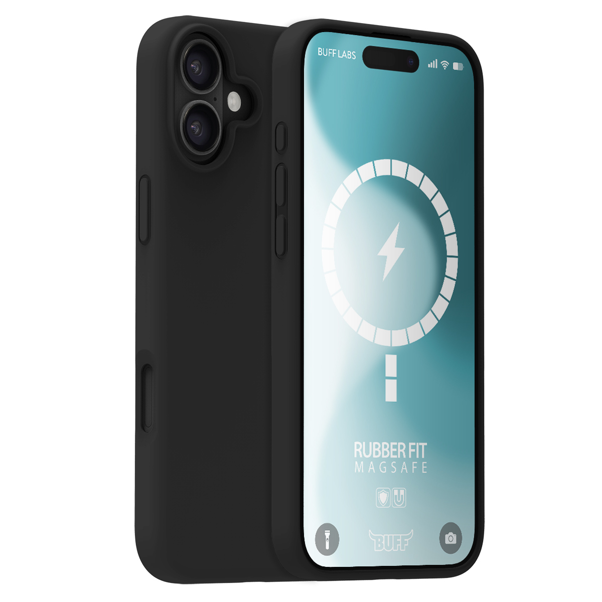 Buff iPhone 16 Magsafe Rubber Fit  Kılıf-Siyah  8684387702522