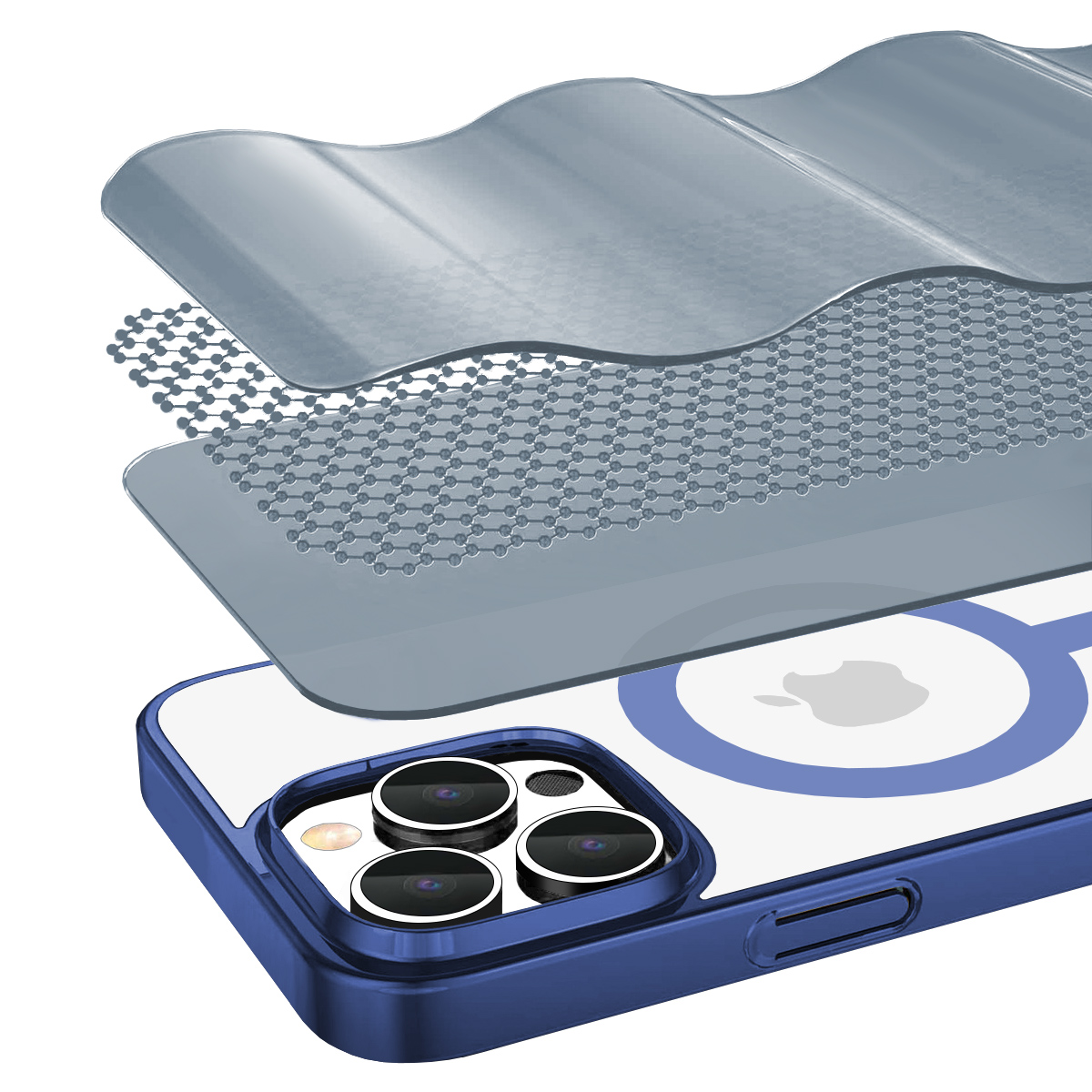 Buff iPhone 16 Pro Magsafe Slim Fit Kılıf Mavi 8684387702607