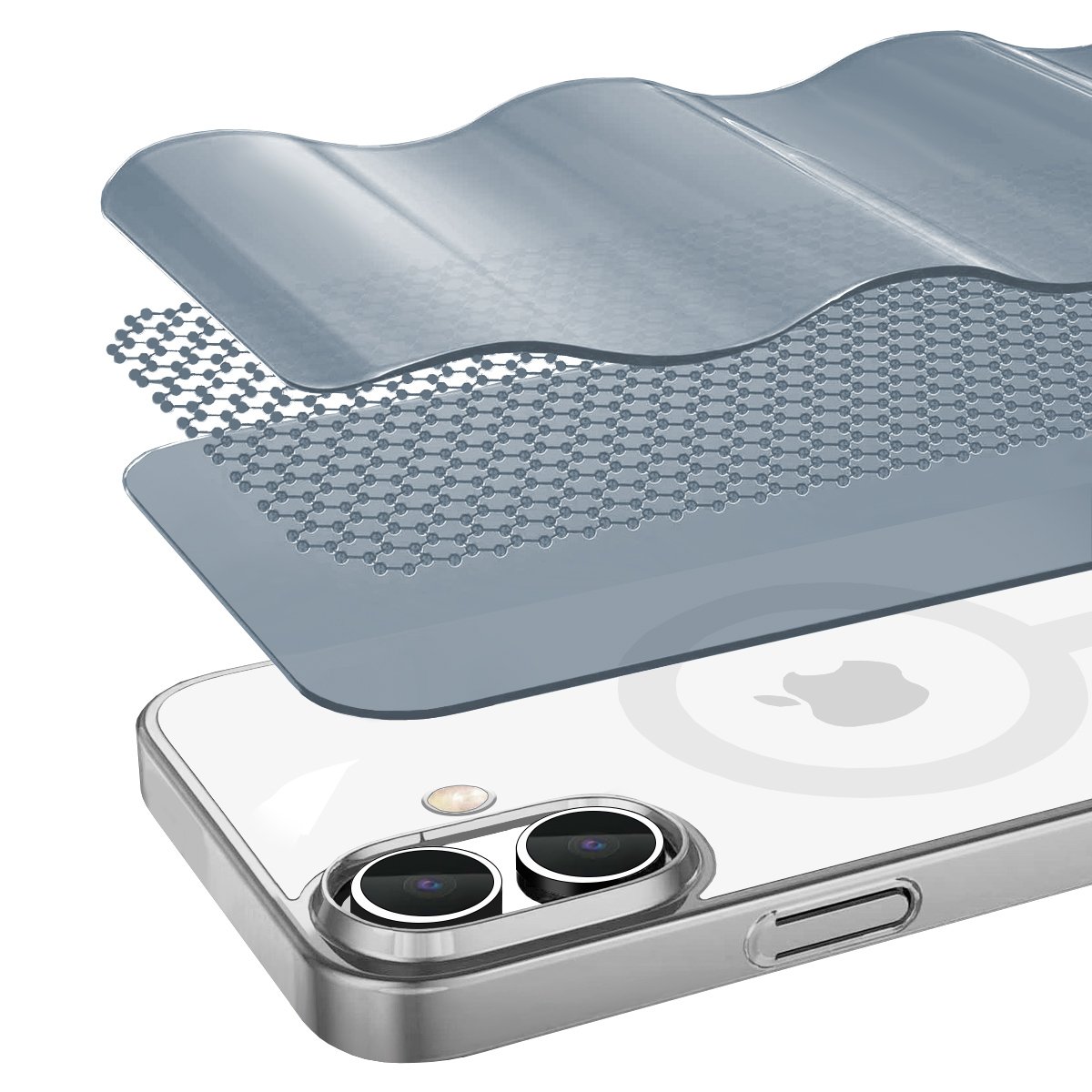 Buff iPhone 16 Plus Magsafe Slim Fit Kılıf Silver 8684387702652