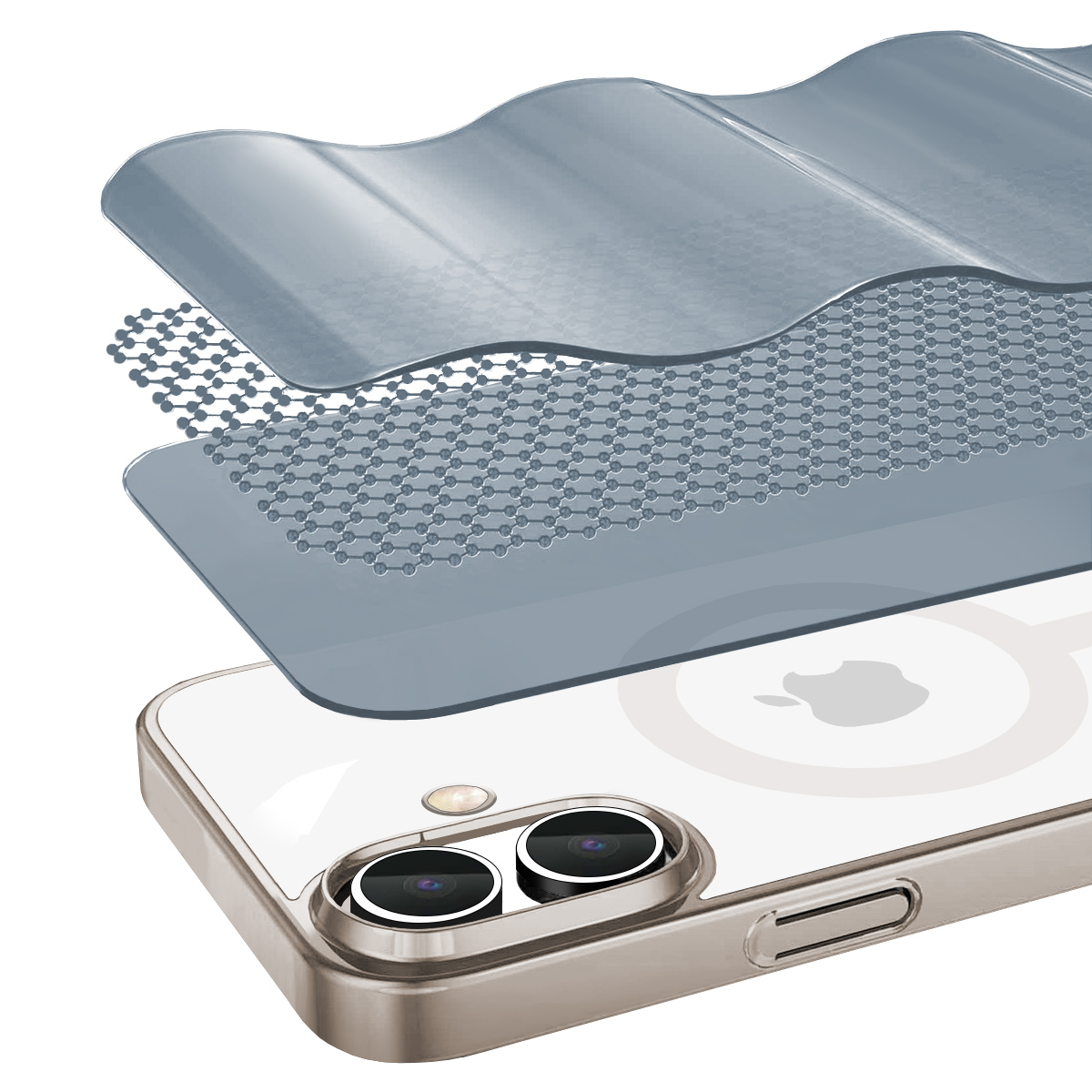 Buff iPhone 16 Magsafe Slim Fit Kılıf Titanyum Gri 8684387702676