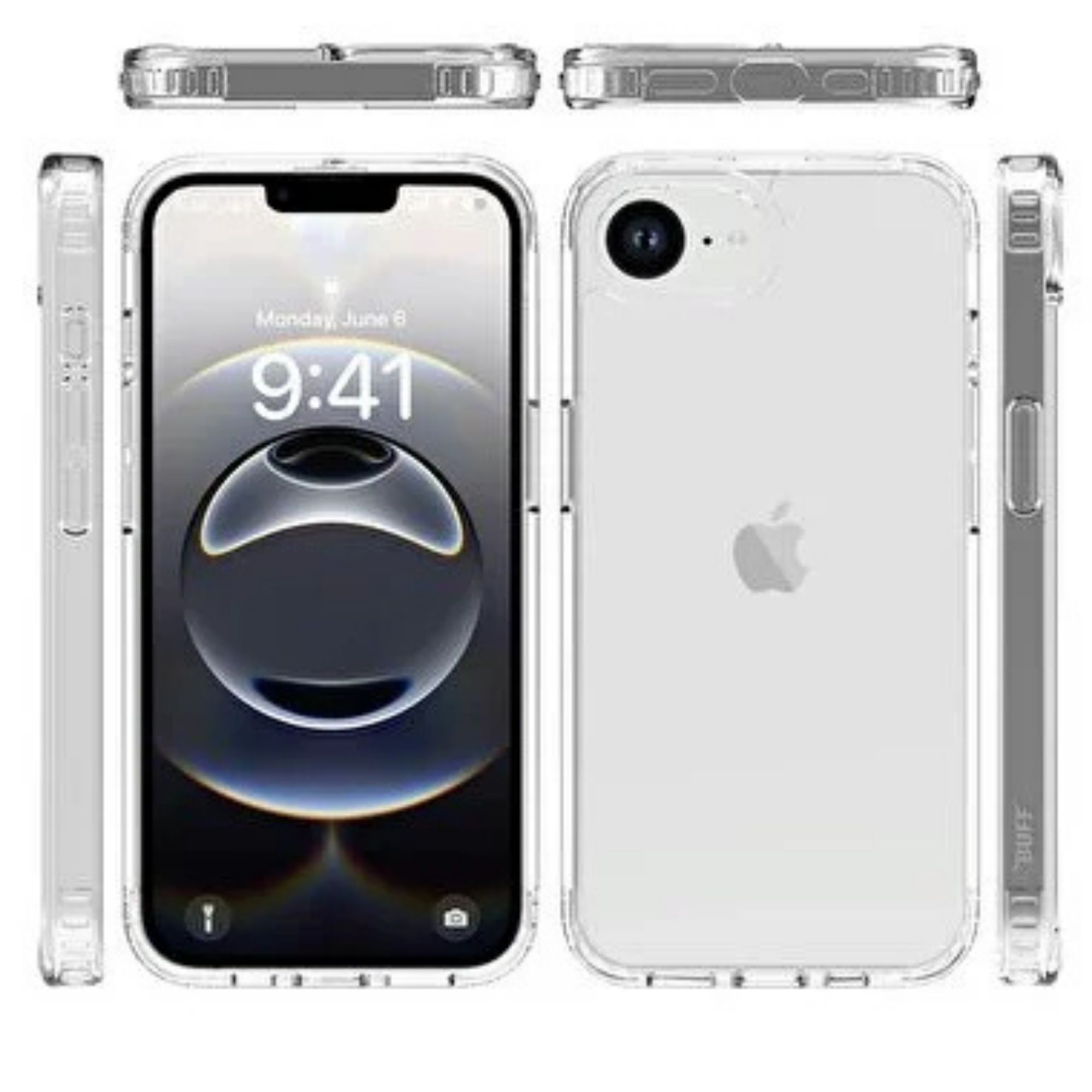 Buff iPhone 16E Air Hybrid Kılıf - Şeffaf  8684387704335