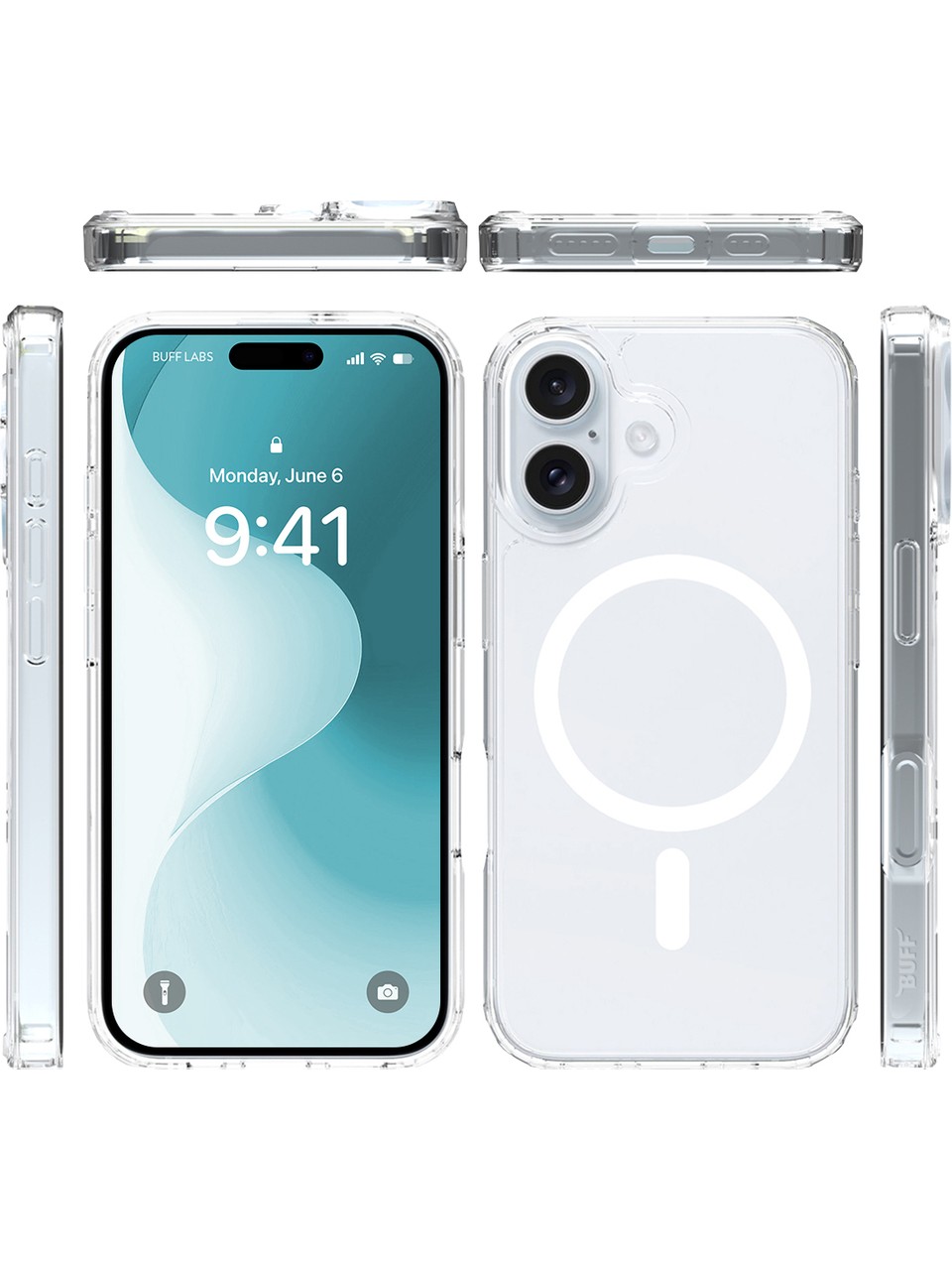 Buff iPhone 16E Magsafe Air Hybrid Şeffaf Kılıf  8684387704359