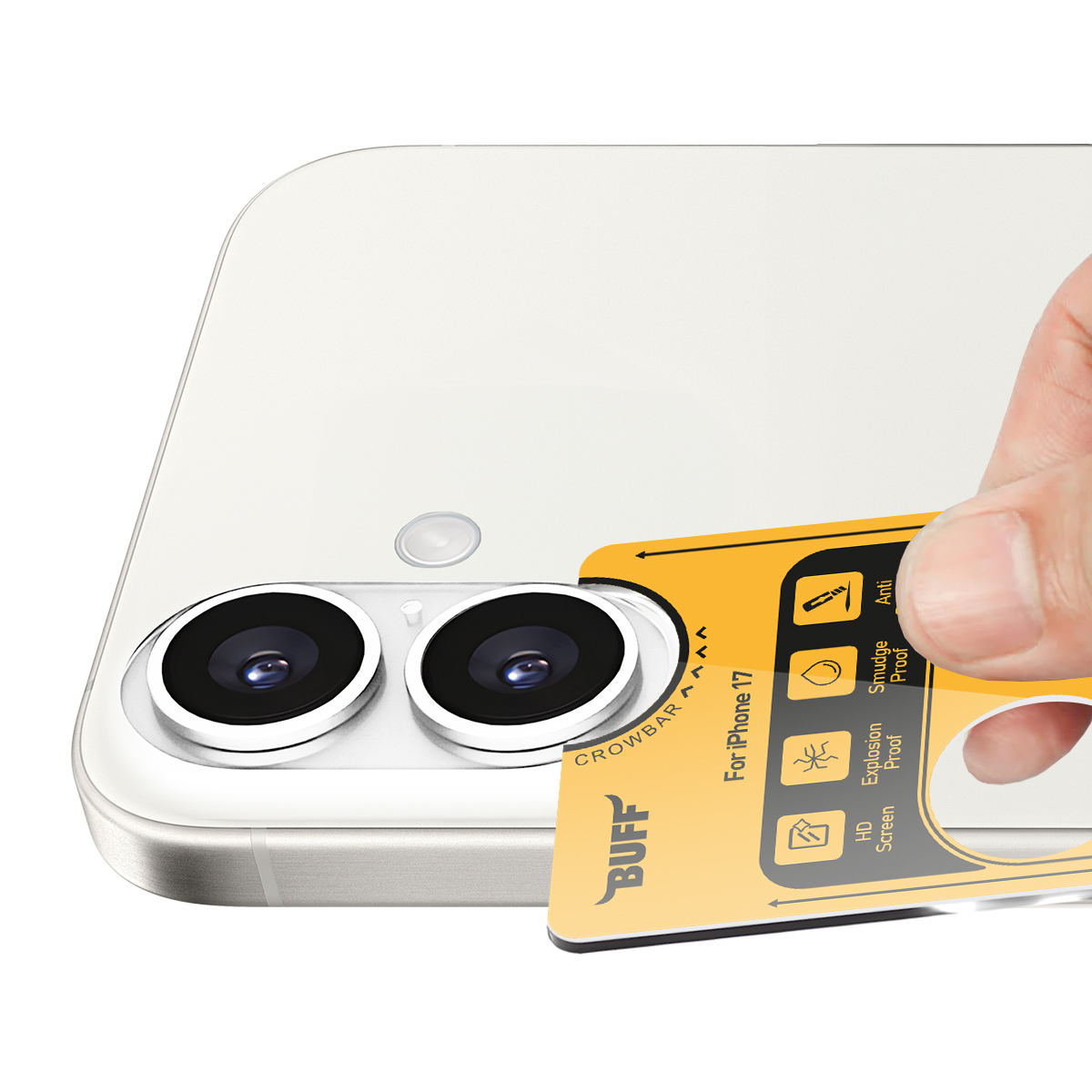 Buff iPhone 17 Metal Kamera Lens Koruyucu Silver 8684387704779