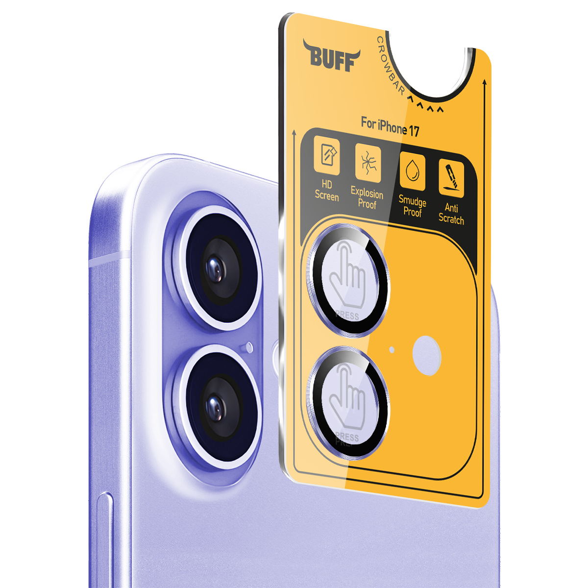 Buff iPhone 17 Metal Kamera Lens Koruyucu Purple 8684387704793