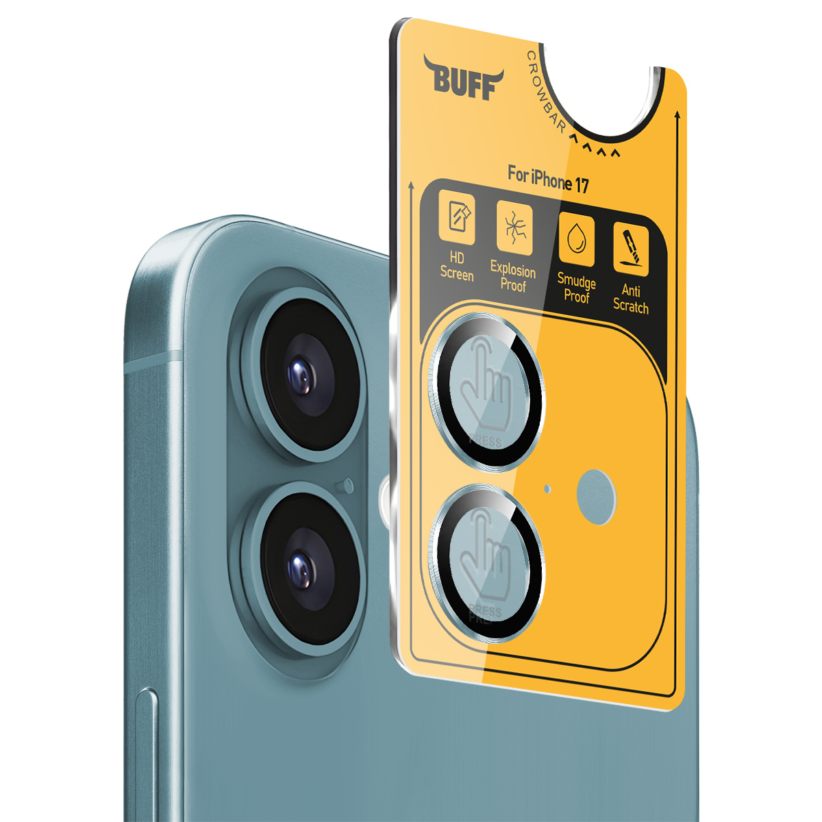 Buff iPhone 17 Metal Kamera Lens Koruyucu Green 8684387704809