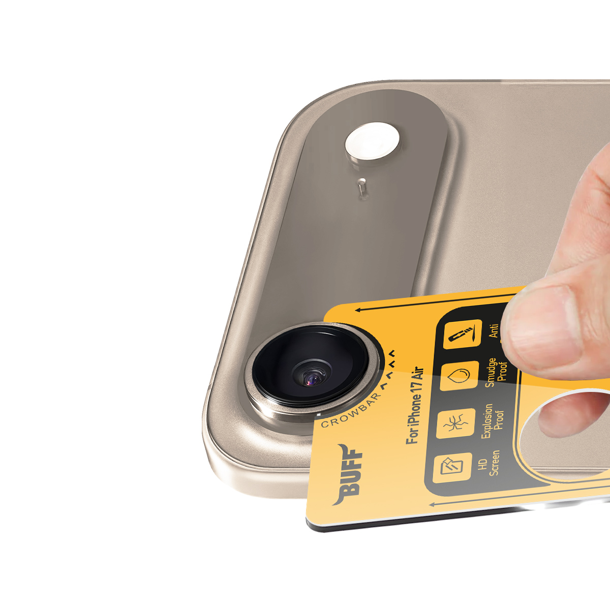 Buff iPhone 17 Air Metal Kamera Lens Koruyucu Gold 8684387704830