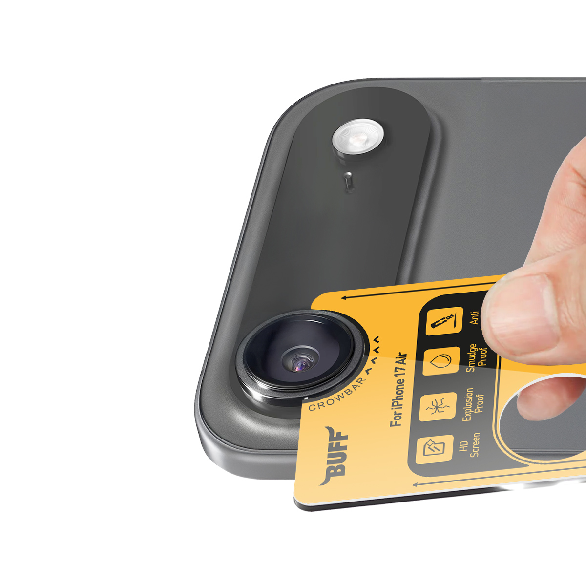 Buff iPhone 17 Air Metal Kamera Lens Koruyucu Gray 8684387704847