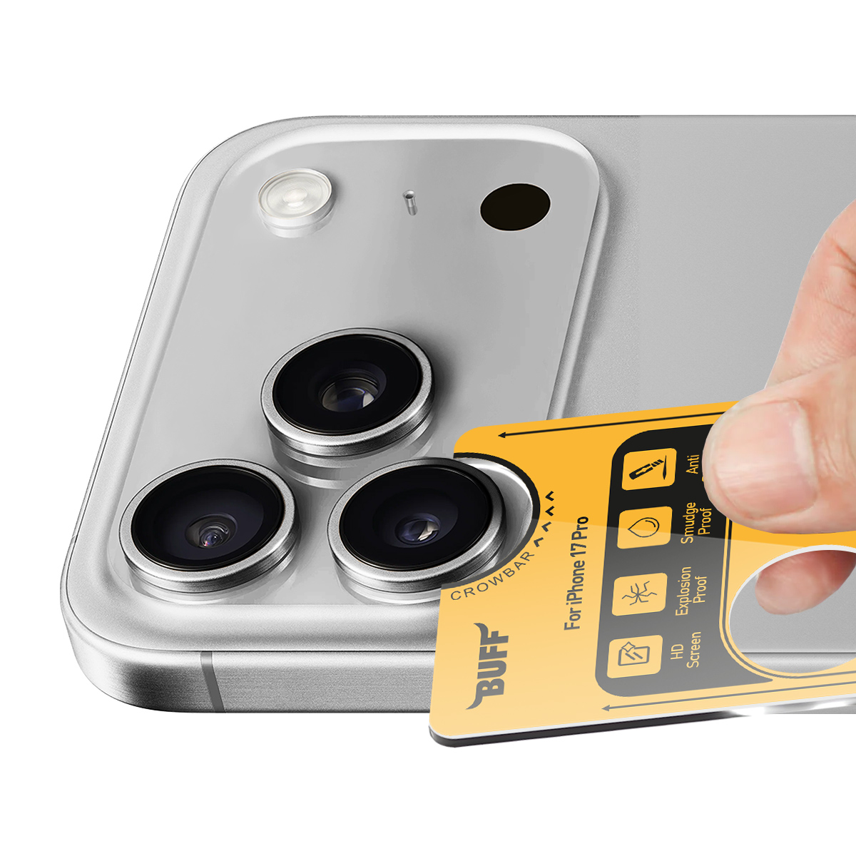 Buff iPhone 17 Pro Metal Kamera Lens Koruyucu Silv 8684387704878