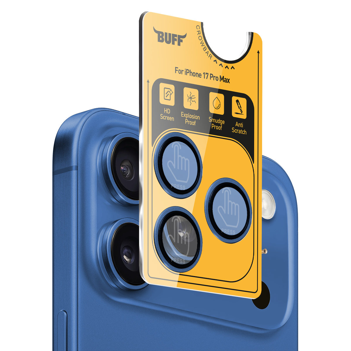 Buff iPhone 17 Pro Max Metal Kamera Lens Koruyucu  8684387704946