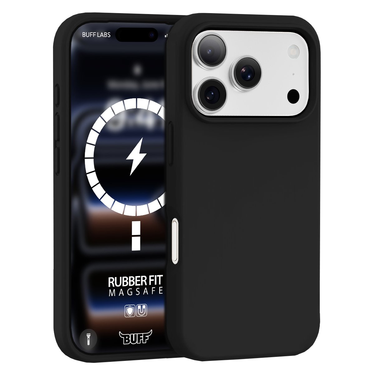 Buff iPhone 18 Pro / 17 Pro MagSafe Rubber Fit Kılıf - Siyah 8684387708395
