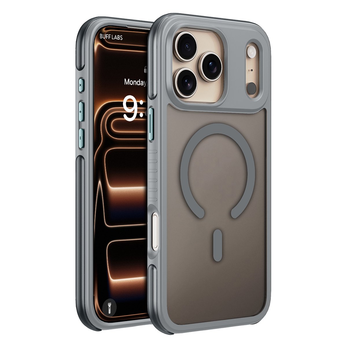 Buff iPhone 18 Pro Max / 17 Pro Max MagSafe Air Bumper Kılıf - Gri 8684387708449