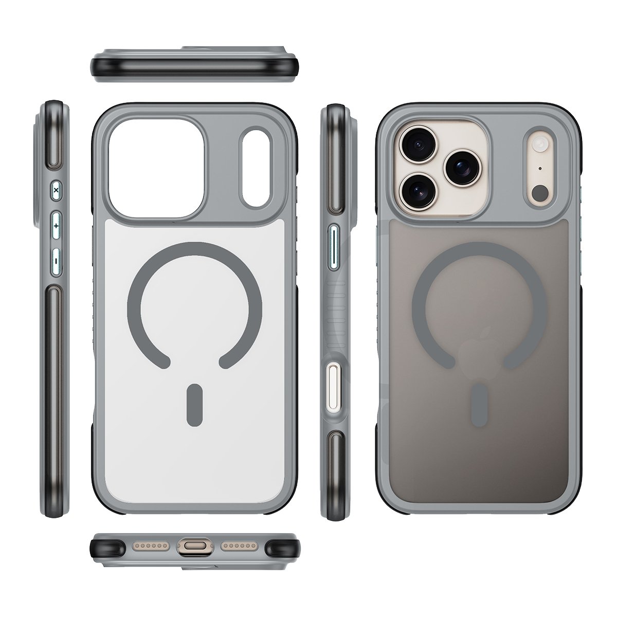 Buff iPhone 18 Pro / 17 Pro MagSafe Air Bumper Kılıf - Gri 8684387708487
