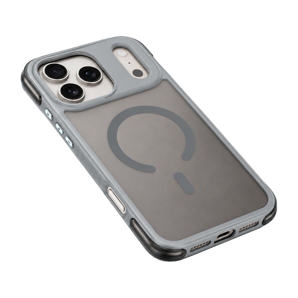 Buff iPhone 18 Pro / 17 Pro MagSafe Air Bumper Kılıf - Gri 8684387708487