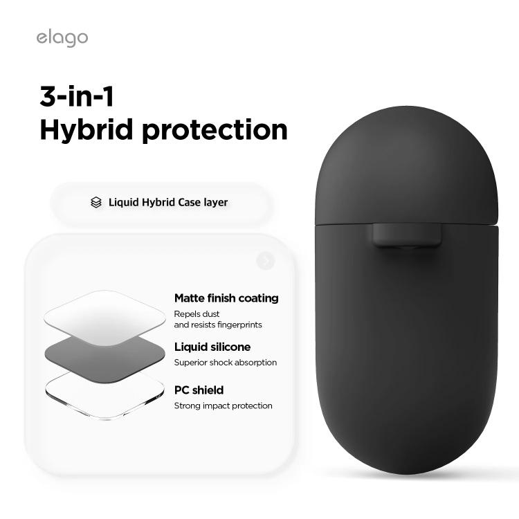 Elago Apple AirPods Pro 3 Liquid Hybrid Hang Kılıf – Siyah 8800254480892