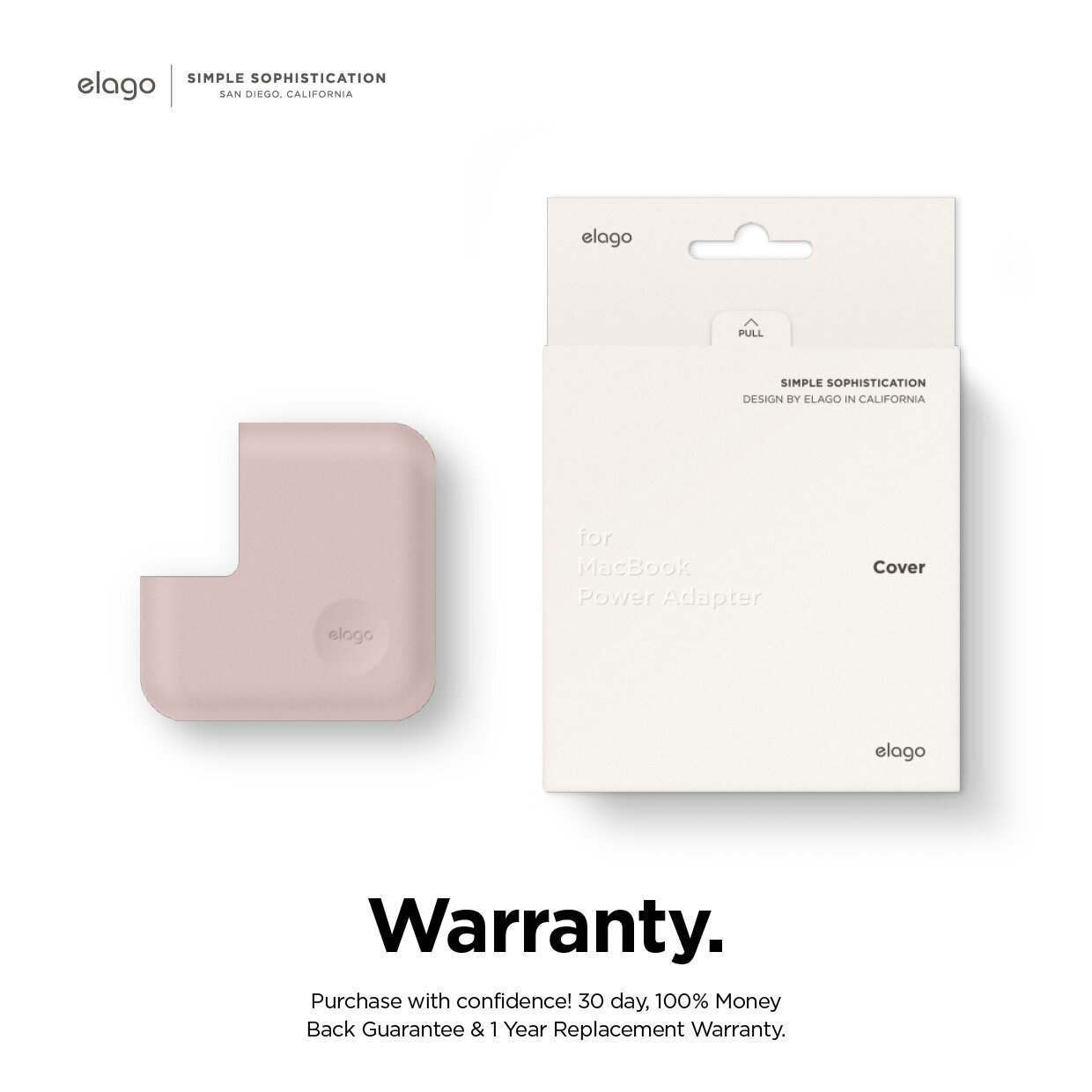 Elago Apple MacBook Güç Adaptörü Koruyucu Silikon Kılıf - Pembe 8809667653732