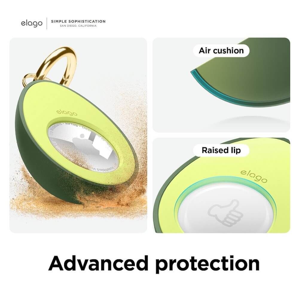 Elago Apple Silikon AirTag Kılıfı - Avokado 8809788482556
