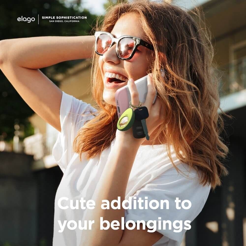 Elago Apple Silikon AirTag Kılıfı - Avokado 8809788482556