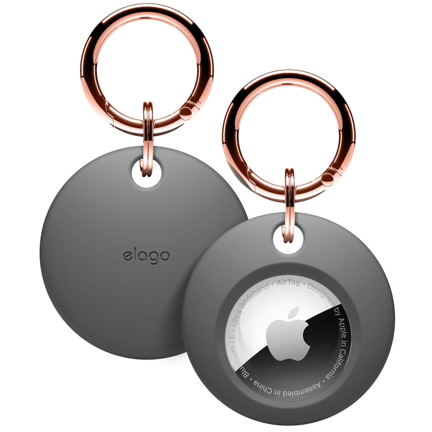 Elago Apple Silikon Basic AirTag Kılıfı - Gri 8809788486363