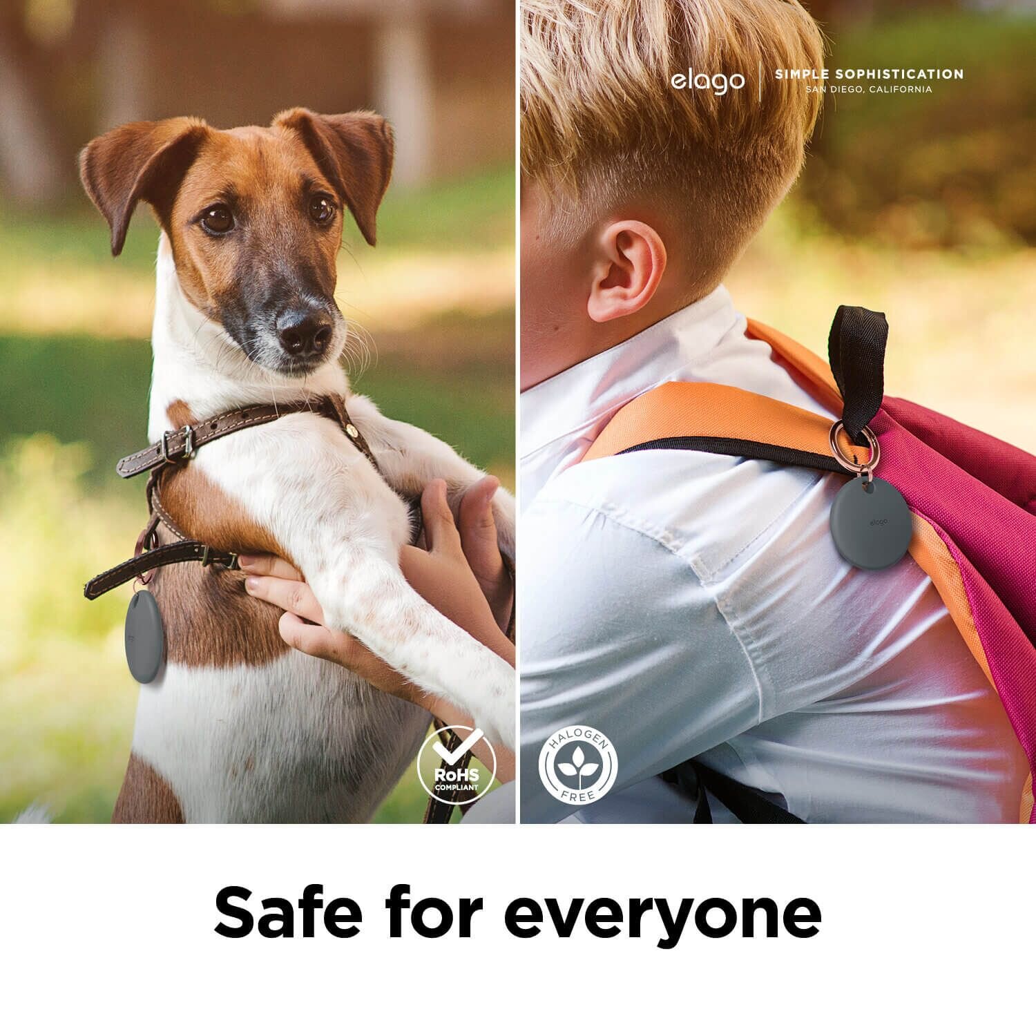 Elago Apple Silikon Basic AirTag Kılıfı - Gri 8809788486363