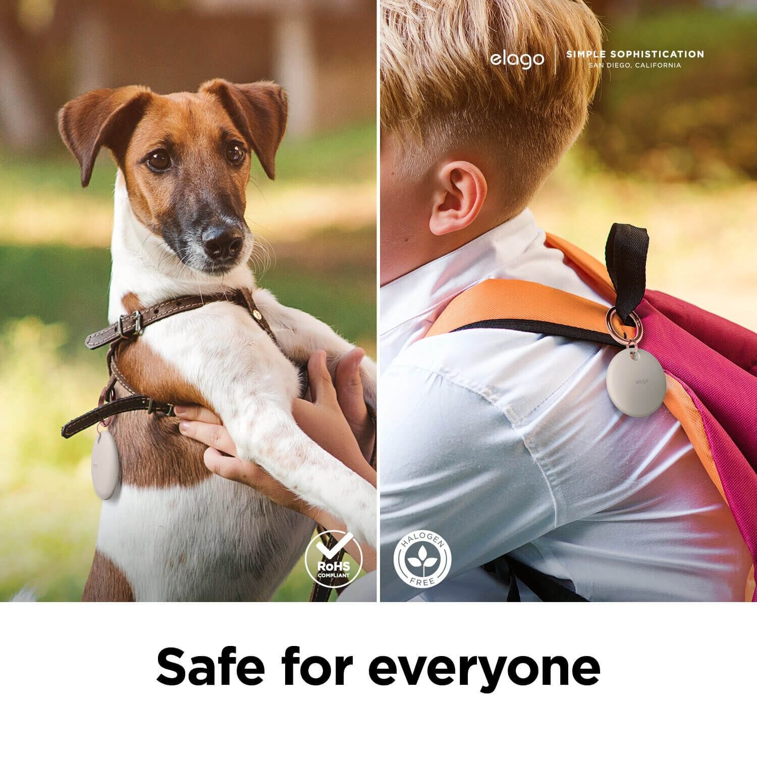 Elago Apple Silikon Basic AirTag Kılıfı- Taş 8809788486370