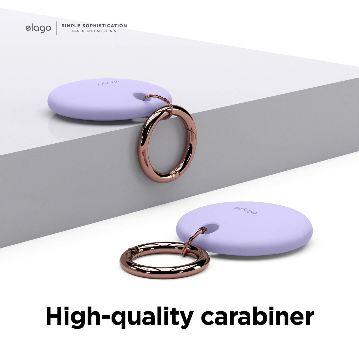 Elago Apple Silikon Basic AirTag Kılıfı - Lavanta 8809788486387