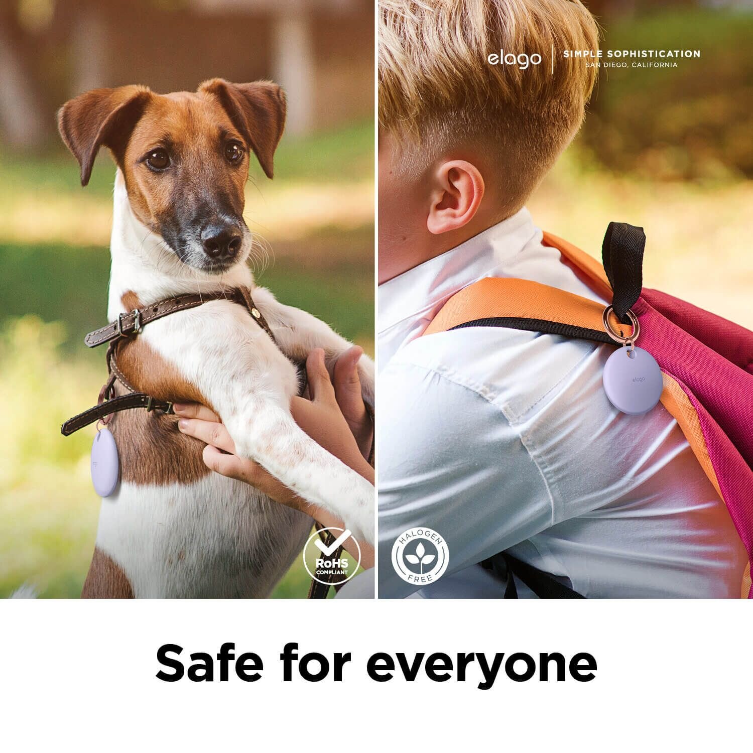 Elago Apple Silikon Basic AirTag Kılıfı - Lavanta 8809788486387