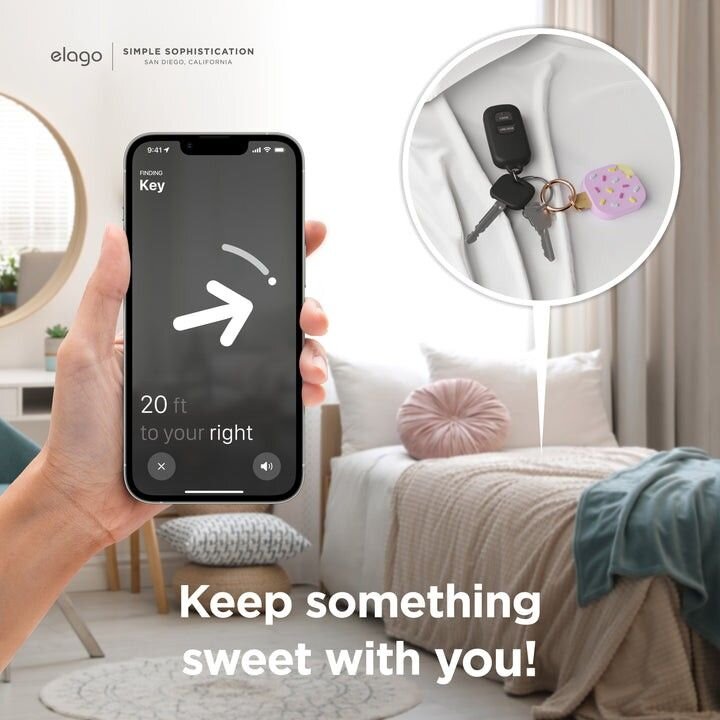 Elago Apple Silikon Dondurma AirTag Kılıfı - Mint 8809863858597